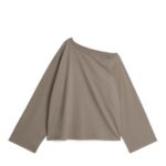 ARKET kleding 0DXJP335 wrat T-shirt met asymmetrische hals vrouwen