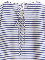 ARKET kleding 0DXJP338 blauw Wit top met striksluiting vrouwen - Image 2