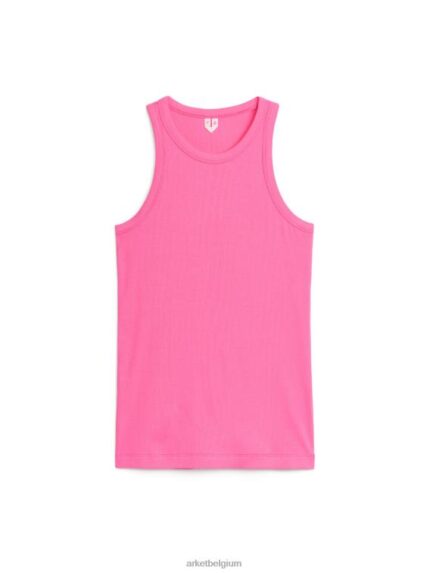 ARKET kleding 0DXJP342 felroze rib racer tanktop vrouwen
