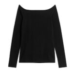 ARKET kleding 0DXJP344 zwart off-shoulder topje vrouwen