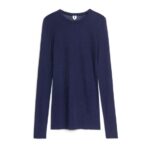 ARKET kleding 0DXJP346 donkerblauw merinotopje met lange mouwen vrouwen