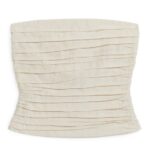 ARKET kleding 0DXJP34 gebroken wit geplooide tubetop vrouwen