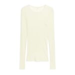 ARKET kleding 0DXJP351 gebroken wit ribzijde top vrouwen