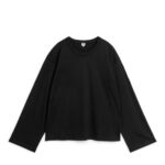 ARKET kleding 0DXJP353 zwart oversized t-shirt vrouwen