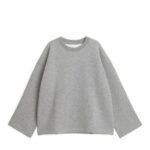 ARKET kleding 0DXJP357 grijs gemêleerd oversized sweatshirt vrouwen