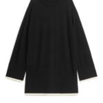 ARKET kleding 0DXJP361 zwart wit bouclé trui vrouwen