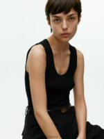 ARKET kleding 0DXJP364 zwart geribde tanktop vrouwen - Image 3