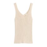 ARKET kleding 0DXJP374 beige ribgebreide tanktop vrouwen