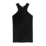 ARKET kleding 0DXJP375 zwart geribbelde racertank vrouwen