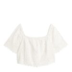 ARKET kleding 0DXJP37 wit geborduurde bovenkant vrouwen