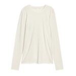 ARKET kleding 0DXJP380 gebroken wit lyocellmix met lange mouwen vrouwen