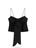 ARKET kleding 0DXJP38 zwart top met strikband aan de achterkant vrouwen - Image 2