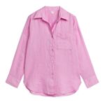 ARKET kleding 0DXJP39 roze linnen overhemd vrouwen