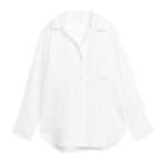 ARKET kleding 0DXJP3 wit linnen overhemd vrouwen