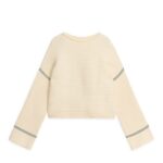 ARKET kleding 0DXJP400 gebroken wit ribgebreide katoenen trui vrouwen