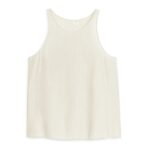 ARKET kleding 0DXJP40 gebroken wit geweven tanktop vrouwen