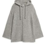 ARKET kleding 0DXJP435 grijs Bouclé hoodie van alpacamix vrouwen