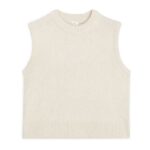 ARKET kleding 0DXJP449 licht beige gebreid alpaca-jakvest vrouwen