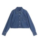 ARKET kleding 0DXJP44 blauw cropped denim overhemd vrouwen