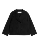ARKET kleding 0DXJP457 zwart wollen erwtenjas vrouwen