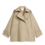 ARKET kleding 0DXJP458 beige korte trenchcoat vrouwen