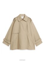 ARKET kleding 0DXJP458 beige korte trenchcoat vrouwen - Image 6