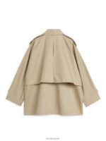ARKET kleding 0DXJP458 beige korte trenchcoat vrouwen - Image 8