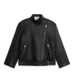 ARKET kleding 0DXJP459 zwart oversized leren jas vrouwen