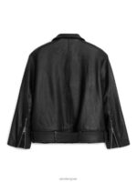 ARKET kleding 0DXJP459 zwart oversized leren jas vrouwen - Image 3