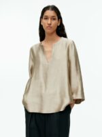 ARKET kleding 0DXJP45 beige blouse van linnenmix vrouwen - Image 2