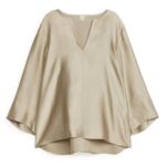 ARKET kleding 0DXJP45 beige blouse van linnenmix vrouwen