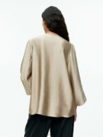 ARKET kleding 0DXJP45 beige blouse van linnenmix vrouwen - Image 3