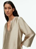 ARKET kleding 0DXJP45 beige blouse van linnenmix vrouwen - Image 4