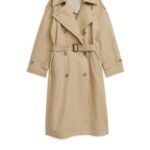 ARKET kleding 0DXJP460 beige linnen katoenen trenchcoat vrouwen