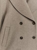 ARKET kleding 0DXJP461 donker beige wollen erwtenjas vrouwen - Image 2