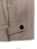 ARKET kleding 0DXJP461 donker beige wollen erwtenjas vrouwen - Image 4