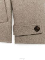 ARKET kleding 0DXJP461 donker beige wollen erwtenjas vrouwen - Image 5