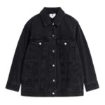 ARKET kleding 0DXJP463 zwart oversized spijkerjasje vrouwen