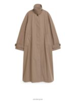 ARKET kleding 0DXJP465 donker beige trenchcoat van katoenmix vrouwen - Image 2