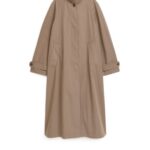 ARKET kleding 0DXJP465 donker beige trenchcoat van katoenmix vrouwen
