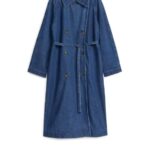 ARKET kleding 0DXJP467 blauw denim trenchcoat vrouwen