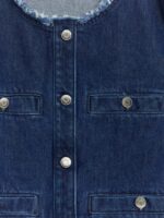 ARKET kleding 0DXJP468 midden blauw kraagloos spijkerjack vrouwen - Image 2
