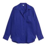 ARKET kleding 0DXJP46 helderblauw linnen overhemd vrouwen