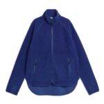 ARKET kleding 0DXJP470 blauw fleecejack met ritssluiting vrouwen