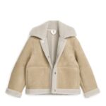ARKET kleding 0DXJP472 beige jasje van imitatiebont van moleskin vrouwen
