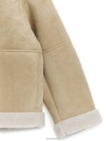ARKET kleding 0DXJP472 beige jasje van imitatiebont van moleskin vrouwen - Image 4