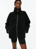 ARKET kleding 0DXJP483 zwart Jack met hoge hals vrouwen - Image 2