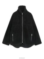 ARKET kleding 0DXJP483 zwart Jack met hoge hals vrouwen - Image 5