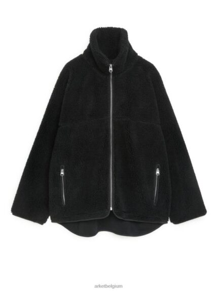 ARKET kleding 0DXJP483 zwart Jack met hoge hals vrouwen