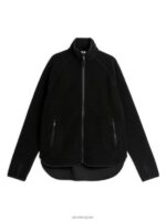 ARKET kleding 0DXJP484 zwart fleecejack met ritssluiting vrouwen